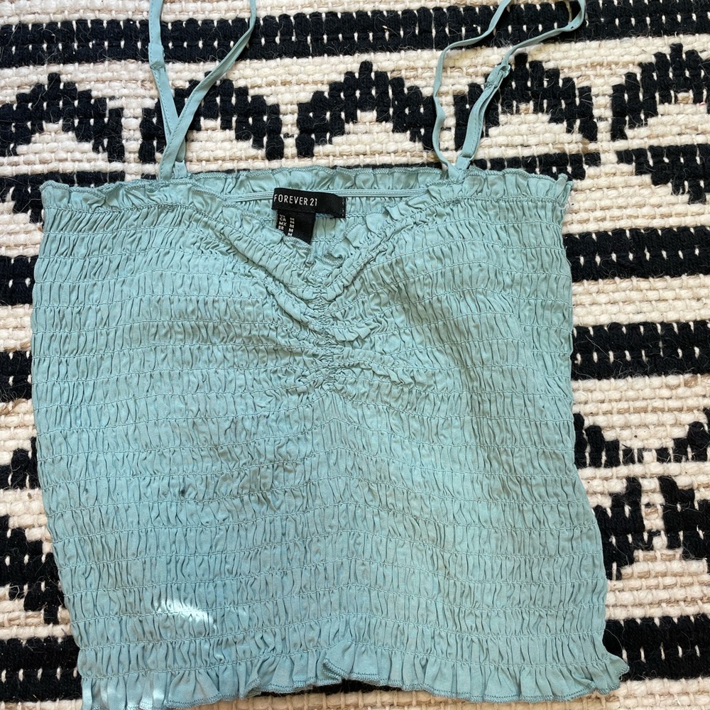 forever 21 smocked crop top
